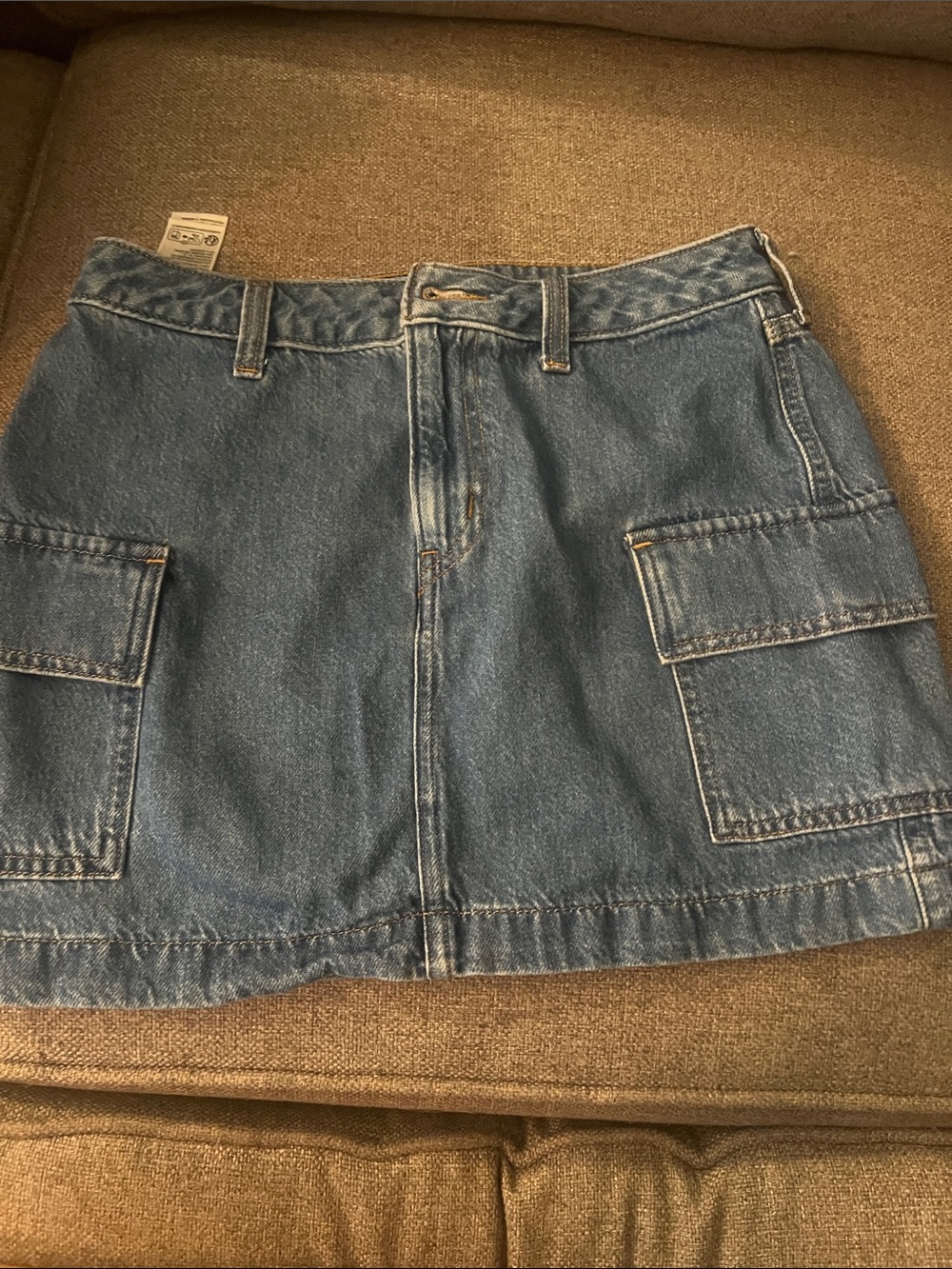 Levi's Blue Denim Cargo Pocket Mini Skirt